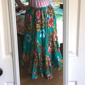 Gorgeous Floral Boho Maxi Skirt